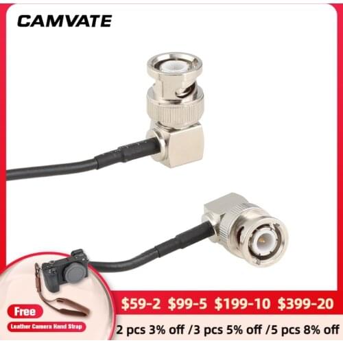 CAMVATE Standard Soft HD-SDI Coaxial Transmission Cable (Dual Right-Angle BNC Male To BNC Male ) For EVF Or On-camera Monitor