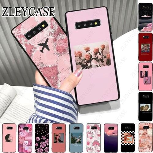 Pink Aesthetics Aesthetic plane Phone Case For samsung galaxy s10plus s10e s10lite s9 s8plus s20 plus s7 s6edge s20ultra case