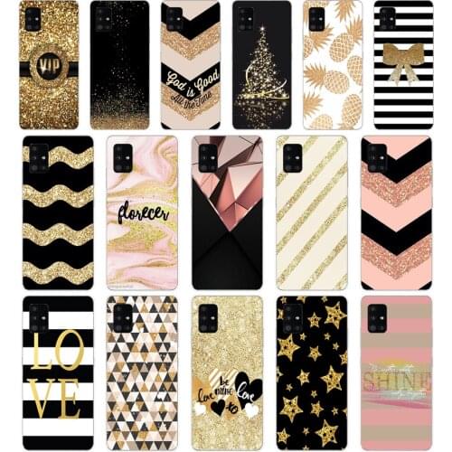 37 gold pink black Glitter Wave point dot Soft Silicone Tpu Cover phone Case for Samsung Galaxy A31 A41 A51 A71 A40 2019 Case