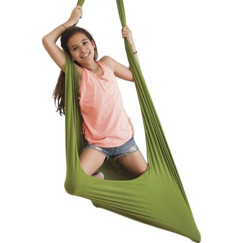 Kids Cotton Swing Hammock for Autism ADHD ADD Therapy Cuddle Up Sensory Child Therapy Elastic Parcel Steady Seat Swing chairtoy