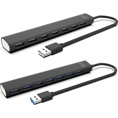 USB 2.0/3.0 HUB Dock Adapter 7-port High-speed USB 3.0 Hub 1 To 7 Multi USB Splitter 5Gbps USB Expander For PC Computer Laptop