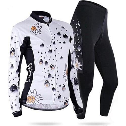 Breathable Lycra Cycling Jersey Women Road Bike Clothing Long Set 2021 Bicycle Clothes Ladies Suit Sport Dress Mallot Mtb Wear