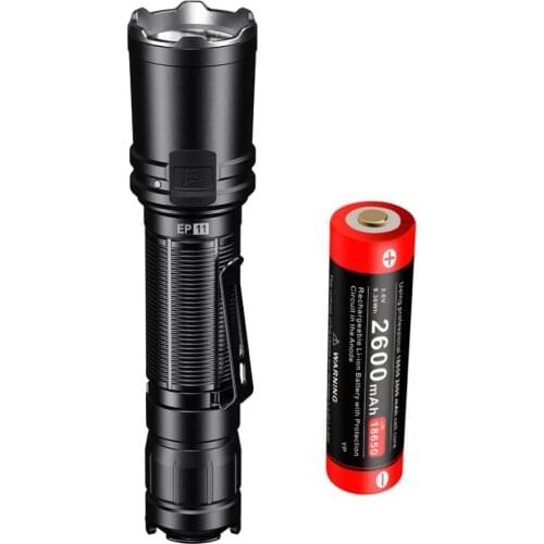 KLARUS EP11 Tactical Flashlight SST-40 1300LM USB Rechargeable Flashlight with 18650 Battery for Search and Rescure