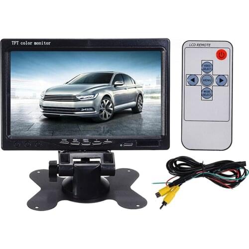 7 inch Digital TFT LCD HD Color Screen Monitor Set+Remote Control+Mounting Bracket For Car Rear Rearview Backup Camera