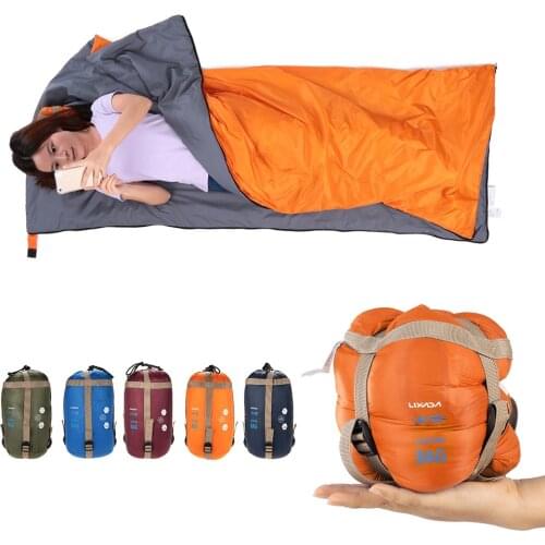 Lixada 190*75cm Camping Envelope Sleeping Bag Ultralight Travel Mini Lazy Bags With Compression Bag Equipment Spring Autumn