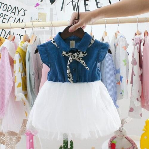 Meanbear Denim Dresses For Babies