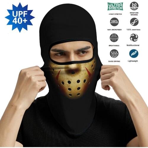 Jason Voorhees Fashion Balaclava Full Face Mask Outdoor Protective Neck Gaiter Hiking Scarf Sunscreen Kominiarka Riding Headband