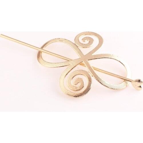 Fashion Pretty Exquisite Women Hair Accessory Hairpin Barrette Lady Long Hair Slide Clip Shawl Pin Bun Holder 1 Pcs