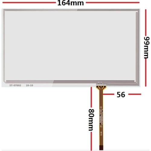 New 7 inch industrial touch screen with AT070TN92 AT070TN94 handwriting screen 164*99mm