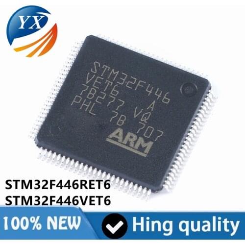 Original authentic STM32F446RET6 STM32F446VET6 LQFP-64 100 microcontroller ARM Cortex-M4 180MHz/512KB Flash RAM: 128KB