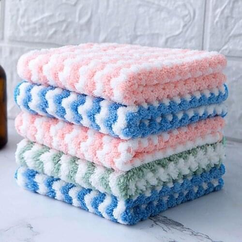 For Kitchen Home Microfiber Towel Absorbent Thicker Cloth For Kitchen Micro Fiber Wipe Table Kitchen Towel Oil Free Dishwashing