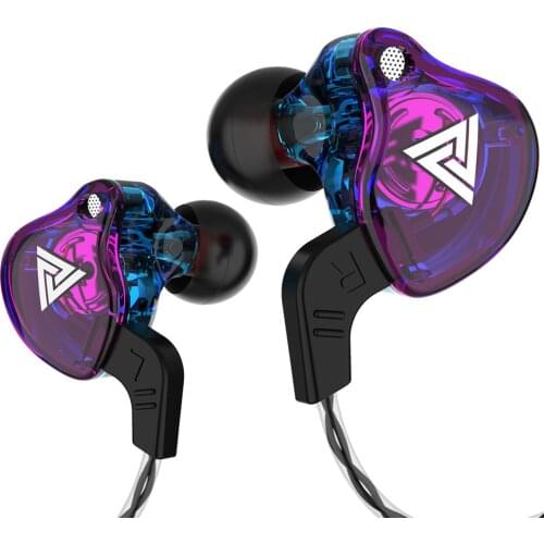 QKZ AK6 Copper Driver 3.5mm HiFi Sport Headphones In Ear Earphone For Running With Microphone Headset Music Earbuds