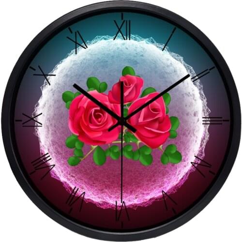 Romantic Abstract Rose Elegant Pretty Women Wall Clock Best Customized Clock