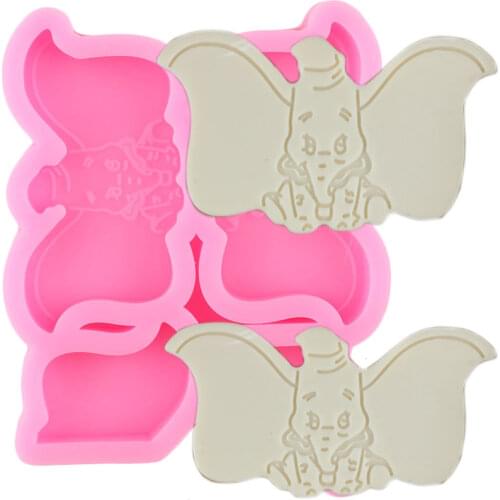 Elephant Silicone Straw Topper Molds Animals Candy Chocolate Fondant Mould DIY Cake Decorating Tools Keychain Epoxy Resin Mold