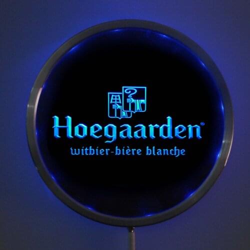 Rs-a0173 Hoegaarden Belgium Beer LED Neon Round Signs 25cm/ 10 Inch - Bar Sign with RGB Multi-Color Remote Wireless Control
