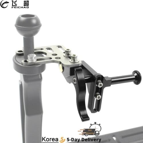 Upgraded Long Rod Adjustable Shutter Release Trigger Extension Level Mount for Diving Camera Underwater Tray Stabilizer Bracket
