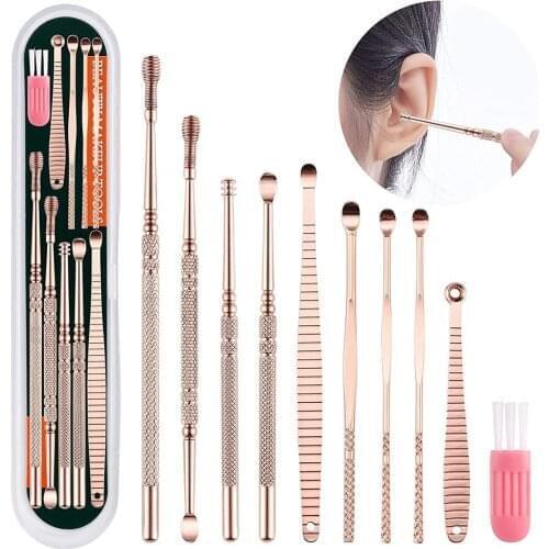 Stainless Steel Ear Cleaner With Storage Case Anti-fatigue For Ear Massage Adult Earpick Ear Picker