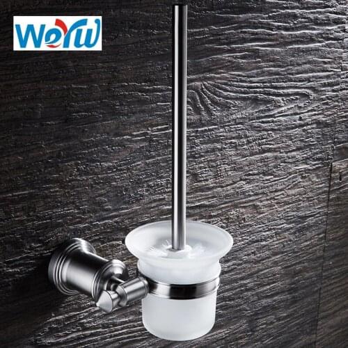WEYUU Free Shipping Bathroom Accessories Toilet Brush Holder 304Stainless Steel Brushed Nickel