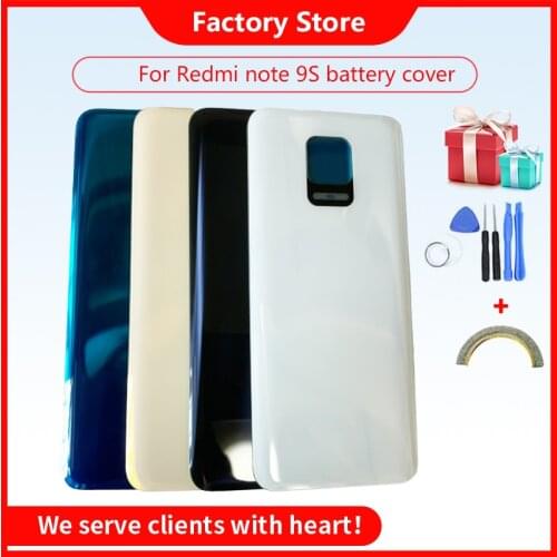 Battery Back Cover For Redmi Note 9 PRO Battery Cover For Redmi Note 9S Battery Cover Housing +Volume Power Buttons