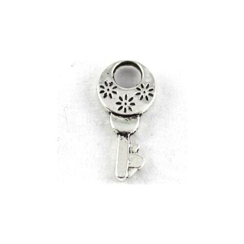 180PCS Tibetan silver floral key charm 30mm A12819