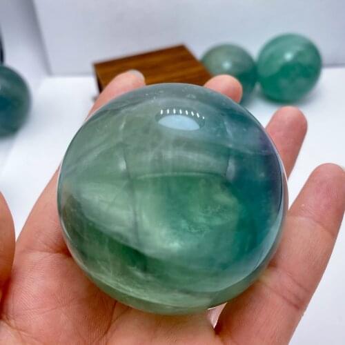5cm Fluorite Crystal Ball Natural Green Quartz Decoration Home Reiki Ore Energy Stone Healing Mineral Handwork Fengshui DIY Gift