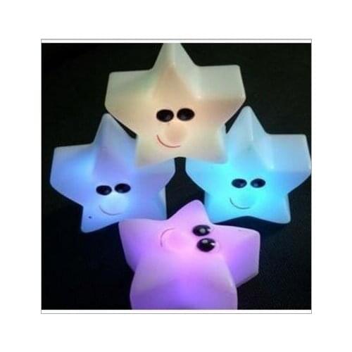 Promotion 7Color Changeable Led Star Night Lights Lamp Kids Flash Lights Toys Festival Gifts Party Atmosphere Decoration Lamp