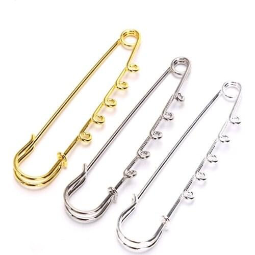 5pcs Classic Gold Sliver Brooch Safety Pins Supplies For Brooches Findings Jewelry Accessories Jewelry Making Supplies