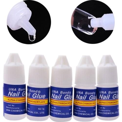 5pcs 3g Fast Drying Nail Art Glue Tips Glitter UV Acrylic Rhinestones Decorations Nail Glue False Tip Manicure Tool Do Wholesale