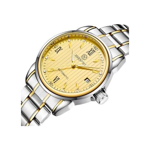 HVENSHI New Brand Men Mechanical Watch Fashion Luxury Clocks Man Watches Automatic Wristwatch Waterproof Clock Relogio Masculino