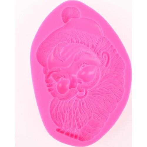 DIY Great Santa Claus soap mould chocolate cake decorating tools DIY baking fondant silicone mold F0433
