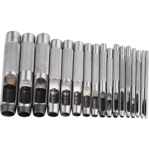 LMDZ Leather Hole Punch Round Steel Leather Craft Hollow Hole Punch 1mm-13mm Hollow Puncher Belt Punch for Clothing Canvas