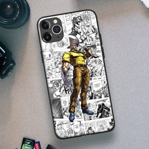Joseph Joestar JoJos Bizarre Manga Anime Soft TPU Glass Phone Case for IPhone SE 6s 7 8 Plus X Xr Xs 11 12 Mini Pro Max Samsung