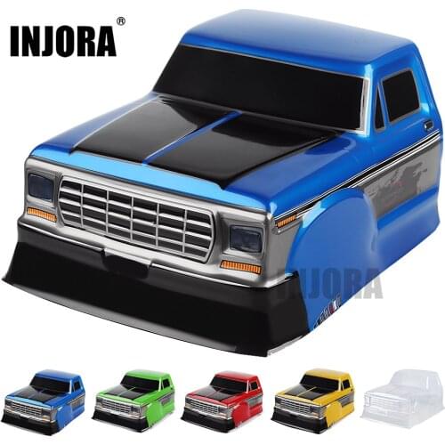 INJORA RC Car Half Pickup Head Body Shell F150 for 1/10 RC Crawler Axial SCX10 90046 Traxxas TRX4 D90 MST