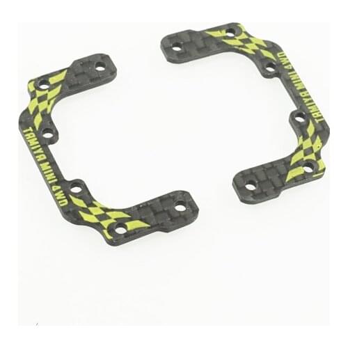 Home made mini 4wd carbon MS chassis Inner Suspension reinforce 1pair lettering U carbon