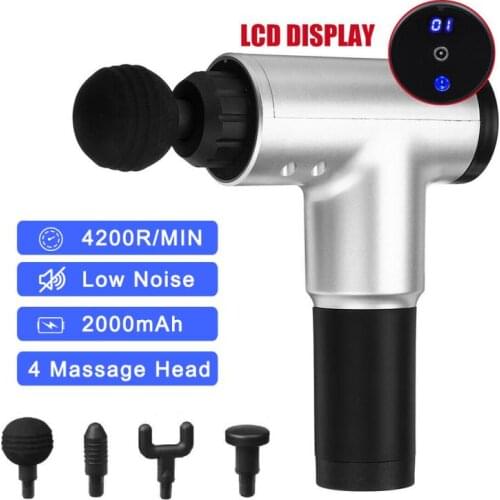 Multifunction LCD Massage Gun Muscle Relaxation Electric Massager Vibrating Fascia Guns Relieving Pain Massagers Gun Portable