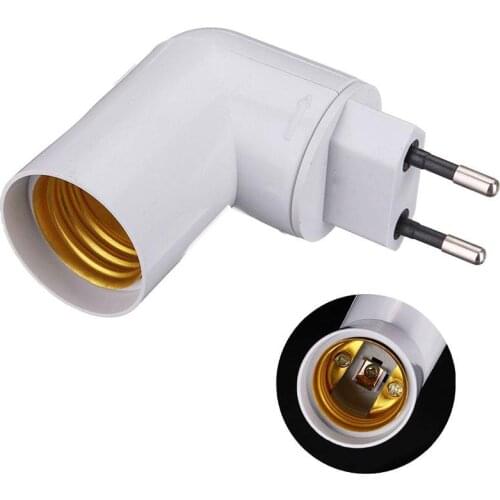 Fashion EU Plug Lamp Holder 360 Degrees Rotate E27 With Converter ON/OFF Light LED Holder Socket Q2O0 Button O1I0