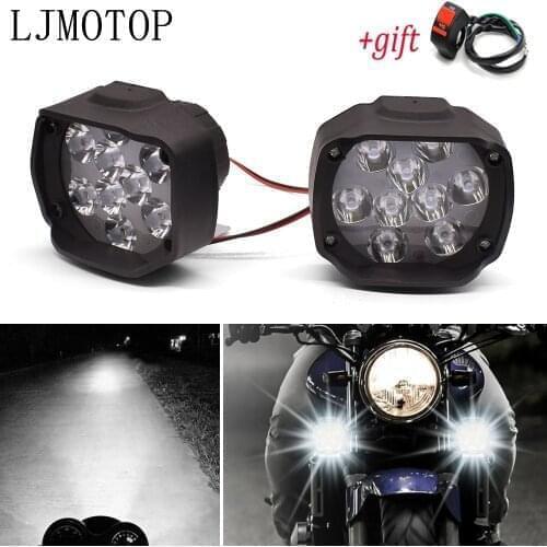 Motorcycle Led Lamps Waterproof Fog Spot Headlight 10W With Switch For Kawasaki KLX125 KLX250 KDX125 KDX250 klx 250 2020