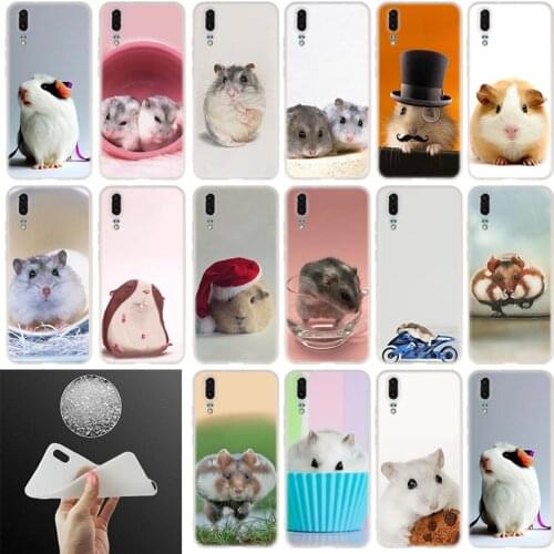 Soft Silicone Case funny Hamster For Huawei P40 P30 P20 Pro P10 Plus Lite P Samrt Z 2019 E 2020