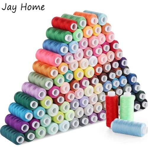 100 Colors Sewing Thread Set 250 Yards Each Spool Multicolor Polyester Threads for Embroidery Stitching Knitting Sewing Supplies