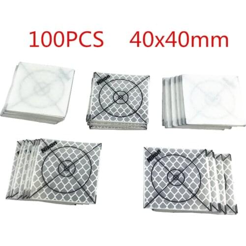 NEW 100pcs 40x40mm Reflector Sheet Reflective Tape Target FOR NIKON Total Station surveying instrument