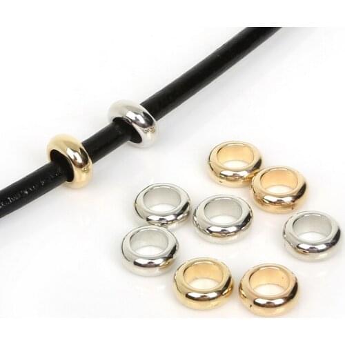 Wholesale 150pcs/lot CCB Dia 10/12mm Height 4.5mm hole 5mm spacer jump rings European ring Beads Fitting DIY charms Bracelet