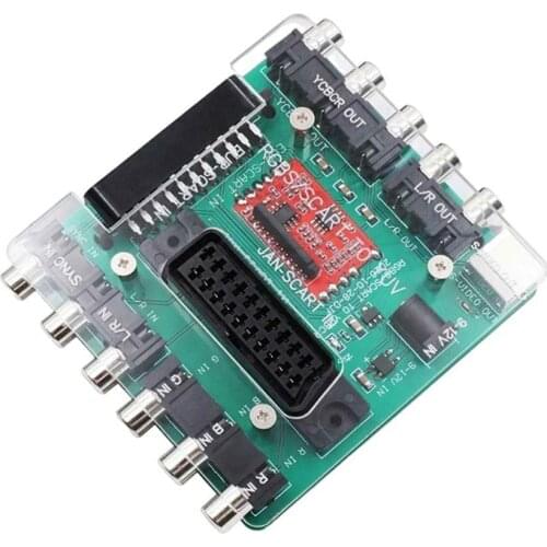 SCART RGBS To YUV YCBCR Video Converter For DC Dreamcast Mega Drive Console Retro Games 12v AC/DC Adapter