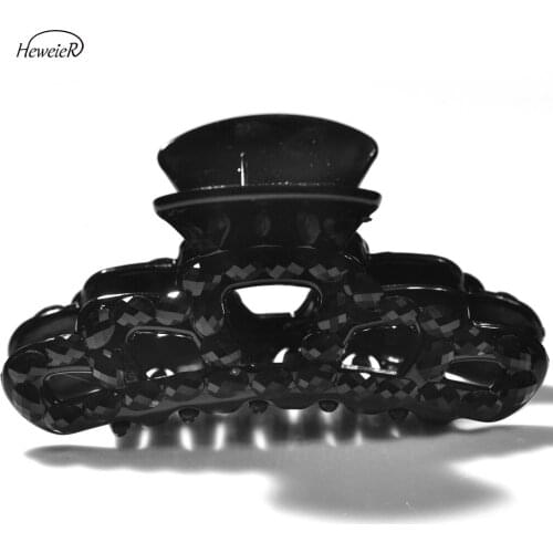 Hot Fashion Women Ladies Casual Plastic Hair Claws Crab Clip Crystal Rhinestone Hairpieces Hairpin Headdress Accessories