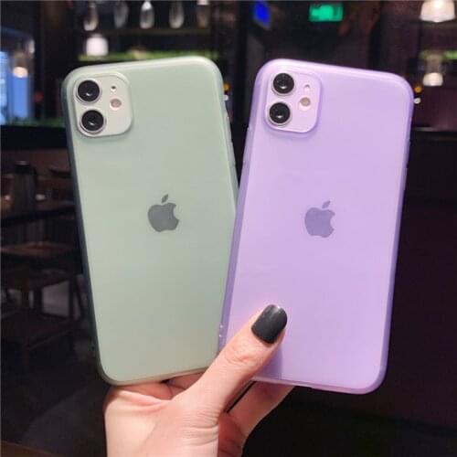 Transparent Matte Case For iPhone 11Pro Max X XR XS Xs Max 7 8 Plus Monochrome Dirt-resistant HighPhone Back Cover Conque Shell