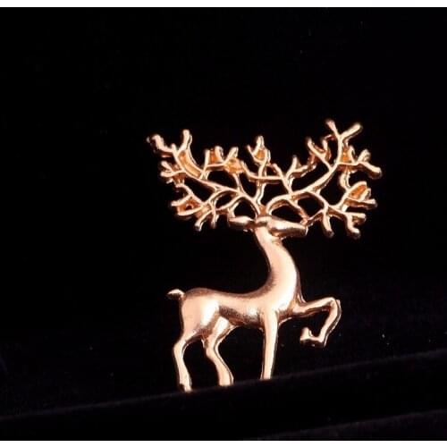 Christmas deer Simple Men Fashion Retro Brooches Pin For Women Metal Jwelry Christmas Gifts Accessories Wholesale Barry.Wang