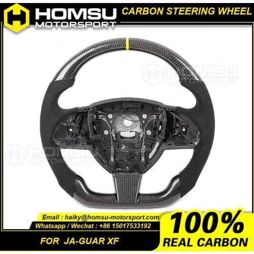 Custom alcantar carbon fiber steering wheel For jaguar 2016-2019 XF racing wheel convertible