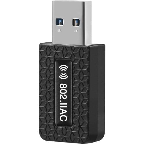 Mini Network Card 1300Mbps Dual Band 2.4G&5.8G USB 3.0 Wireless AC Wifi Adapter for Windows XP/Vista/7/8/10 Mac OS