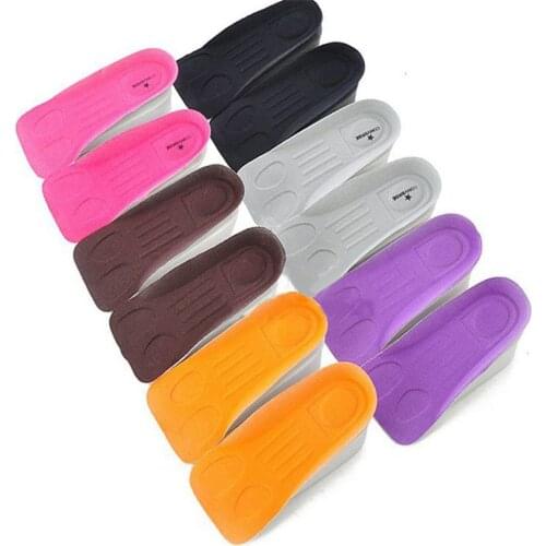 1 Pair Height Increase Shoes Insoles For Shoes Foam Rubber Taller Shoe Insert Concave Invisible Inner Shoe Soles In Random Color