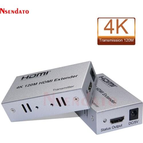 4K HDMI Extender Transmitter Receiver Over Cat5e/Cat6 RJ45 HDMI Extender 1080P 120m HDMI Extender Switch For PC DVD PS4 HDTV