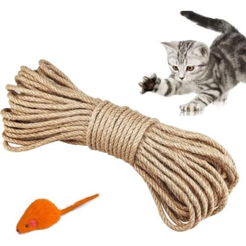 Cat Climbing Tree Sisal Rope DIY Scratching Post Toy Cat Climbing Frame Replacement Rope Desk Legs Binding Rope Cat Sharpen Claw